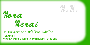 nora merai business card